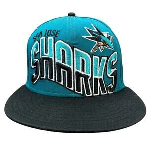 San Jose Sharks Big Logo Snapback Men's New Era NHL Cap Vintage Hockey Retro Hat